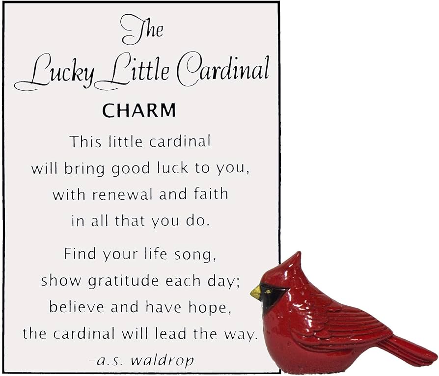 LUCKY CARDINAL CHARM