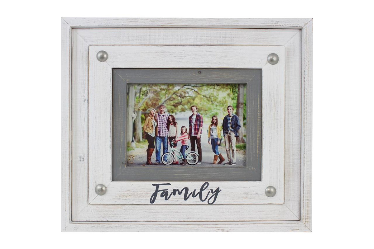 7X5 WHITE WOOD FAMILY FRAME