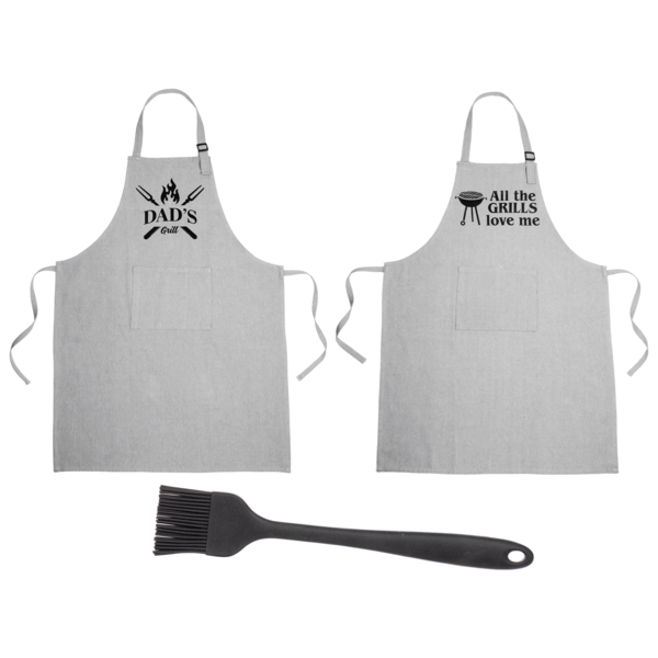 GRILLING & CHILLING APRON WITH BASTING BRUSH