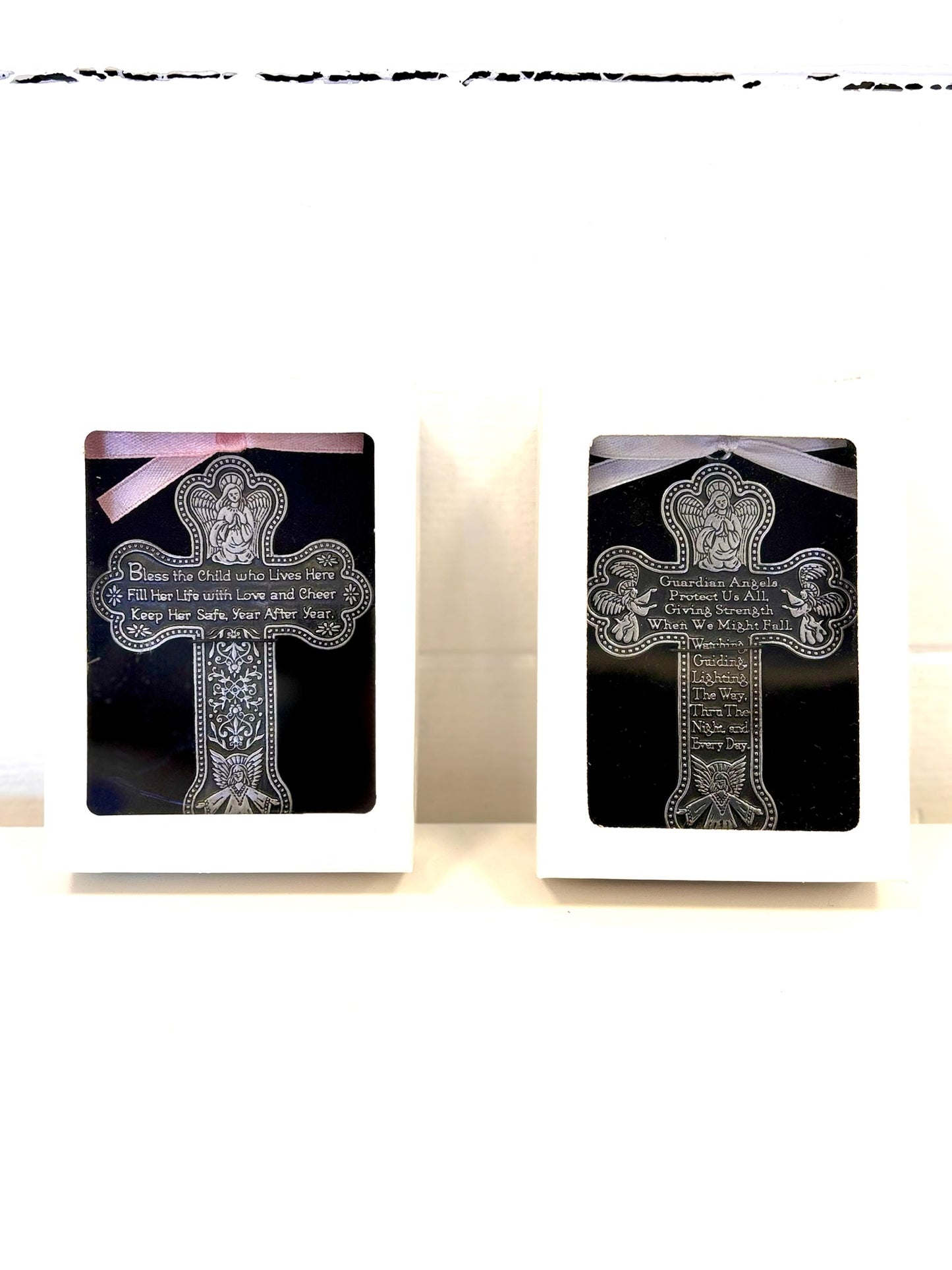 GIRL PEWTER CRIB CROSS