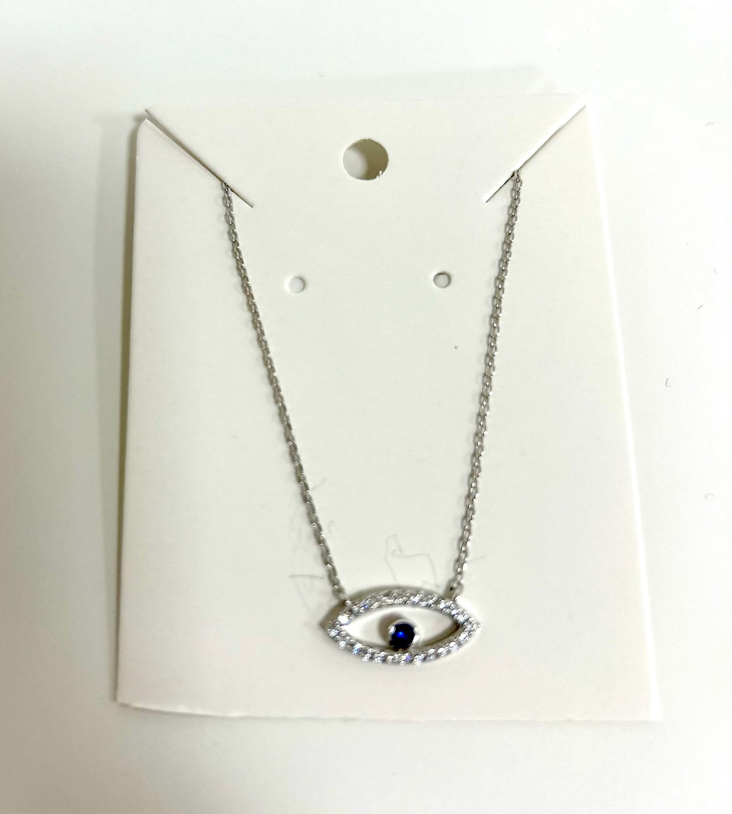 EVIL EYE NECKLACE STERLING SILVER