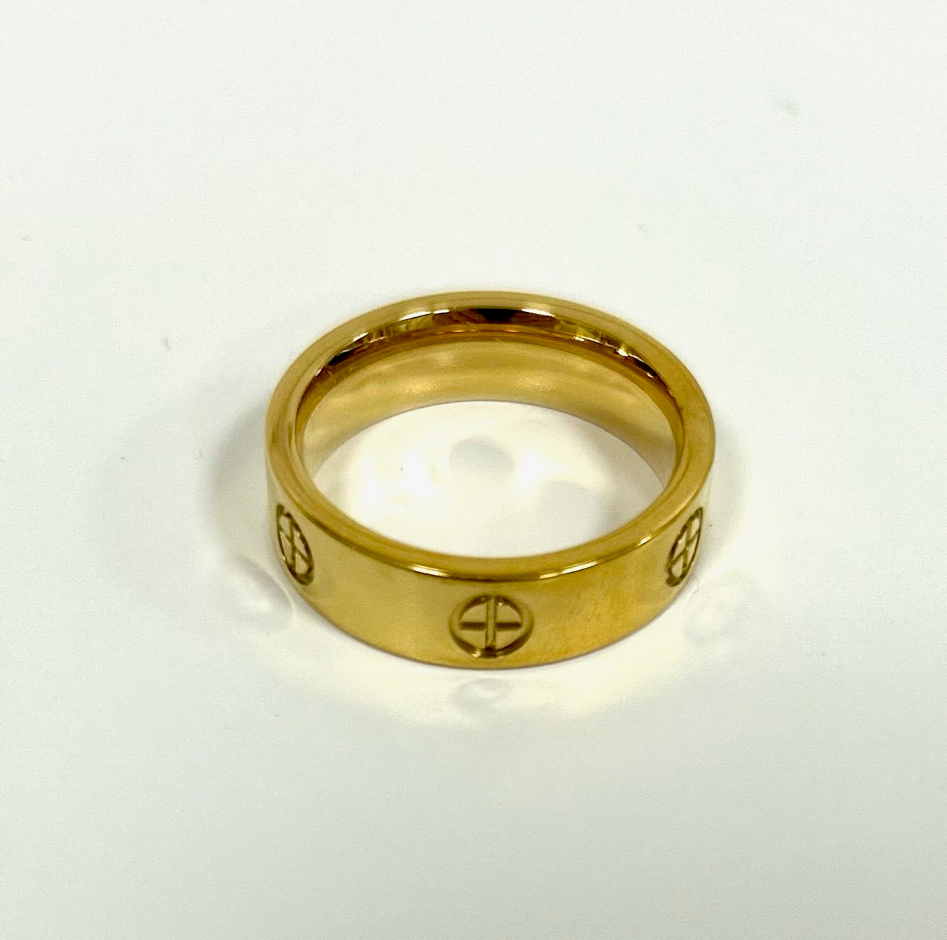 FRIENDSHIP STAINLESS STEEL RING GOLD 5