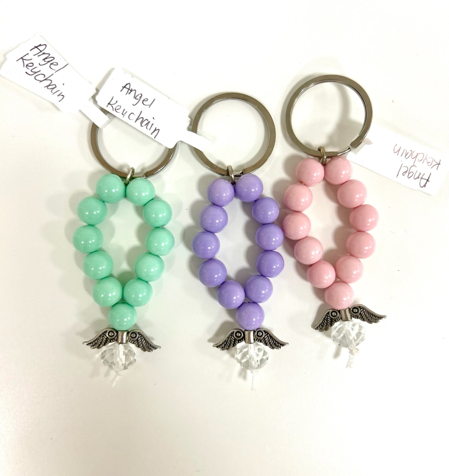 BEADED ANGEL KEY CHAIN