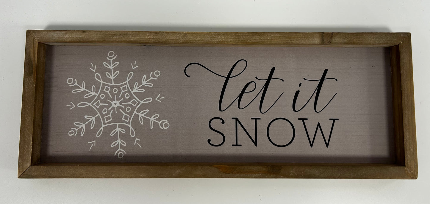 PRINTED SNOWFLAKE SIGNS-MERRY & BRIGHT