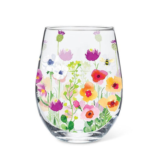 BEE GARDEN STEMLESS WINE GLASS