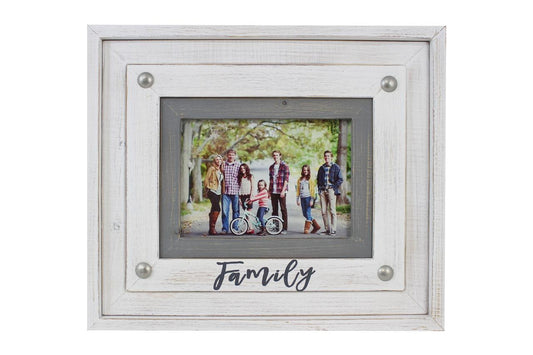 7X5 WHITE WOOD FAMILY FRAME