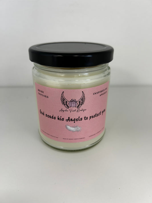 GOD SENDS HIS ANGELS TO PROTECT YOU 8OZ CANDLE