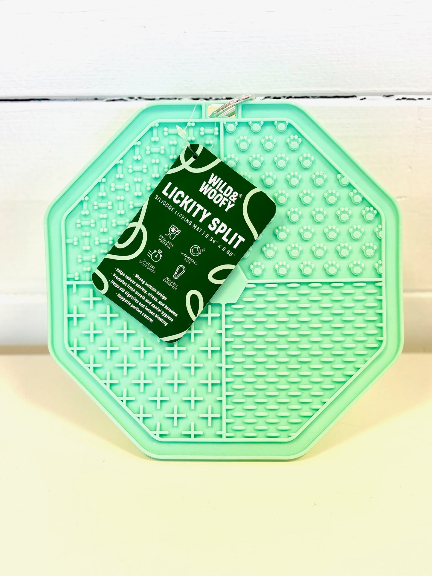 OCTAGON PET LICKING MAT- SEAFOAM