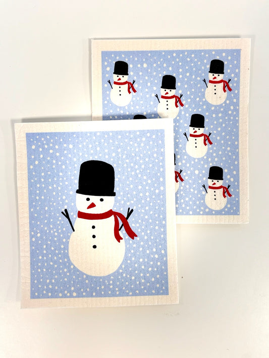 SWEDISH DISH CLOTH - SNOWMAN