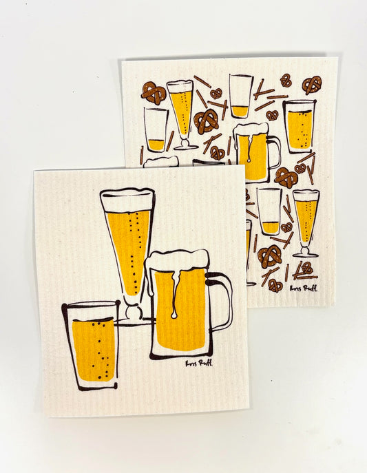 SWEDISH DISH CLOTH - BEER/PRETZEL