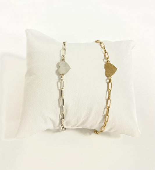 GOLD HEART CONNECTION BRACELET