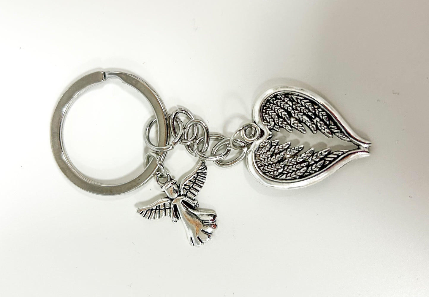 ANGEL&HEART SHAPED WINGS KEYCHAIN