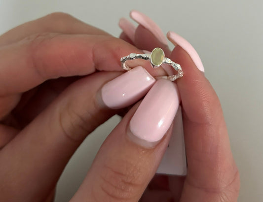 PREHNITE RING - SIZE 6
