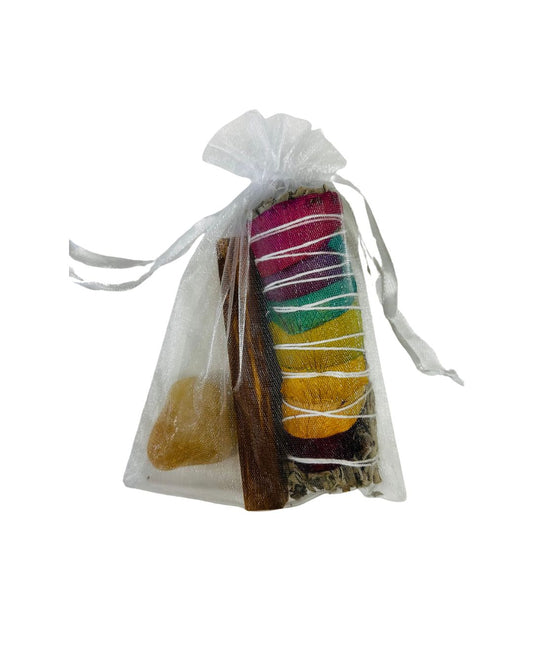 SAGE , PALO SANTO AND CITRINE CRYSTAL BUNDLE